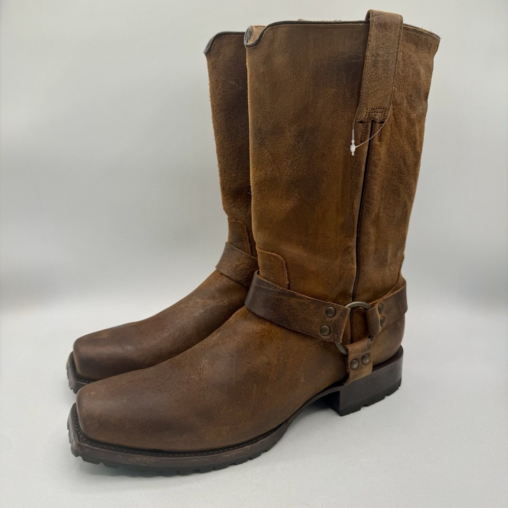Stetson Heritage Harness Boots Men's Size 12 D Brown Oiled Brown Leather